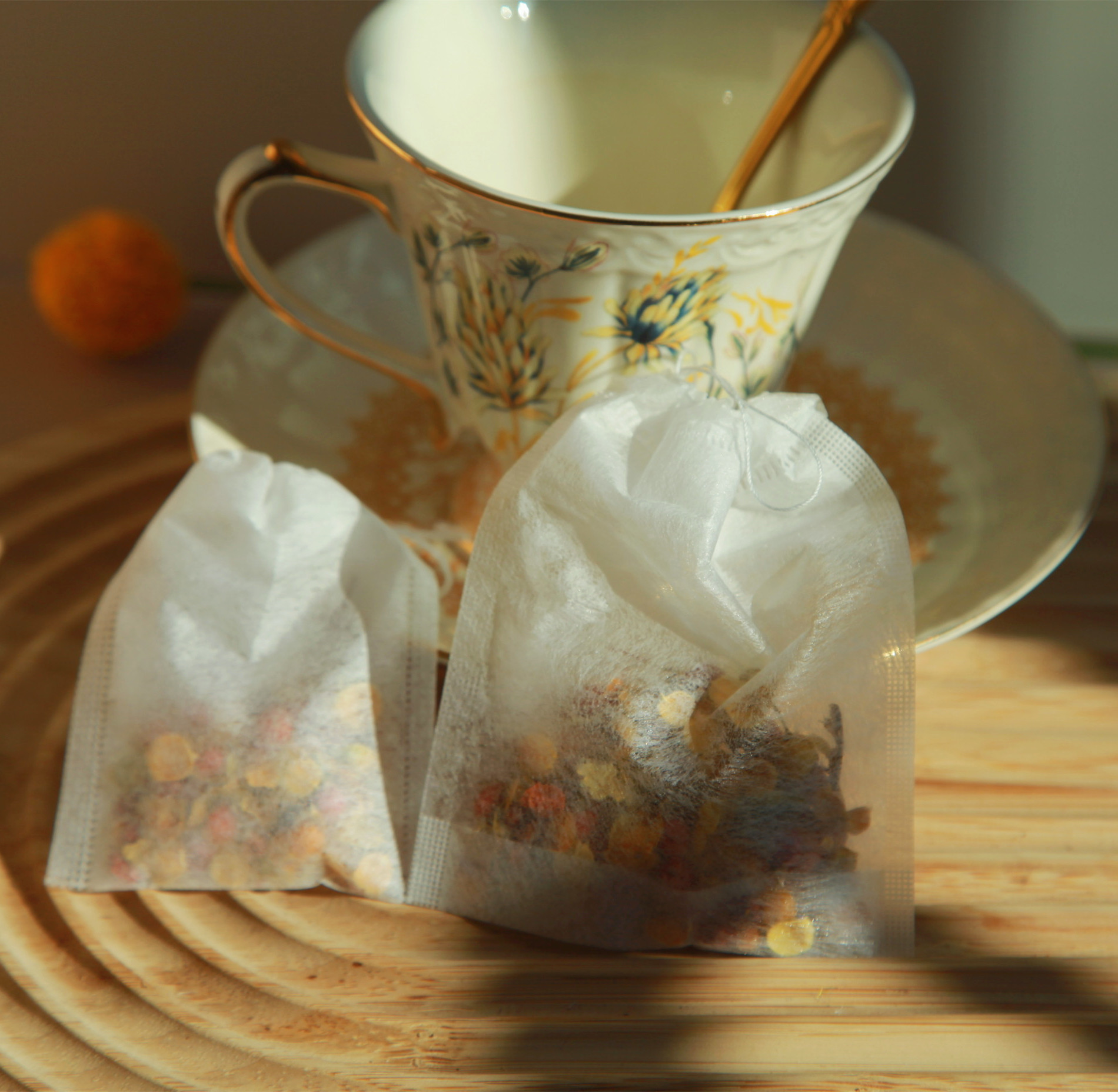 drawstring tea bag